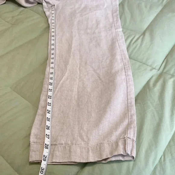 Talbots 100% Linen Wide Leg, Beige Size 8 Coastal, Lagenlook Pants. - Picture 9 of 10